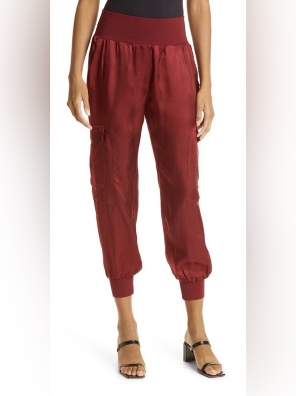 Cinq a Sept Tous Le Jours Giles Satin Jogger Pants